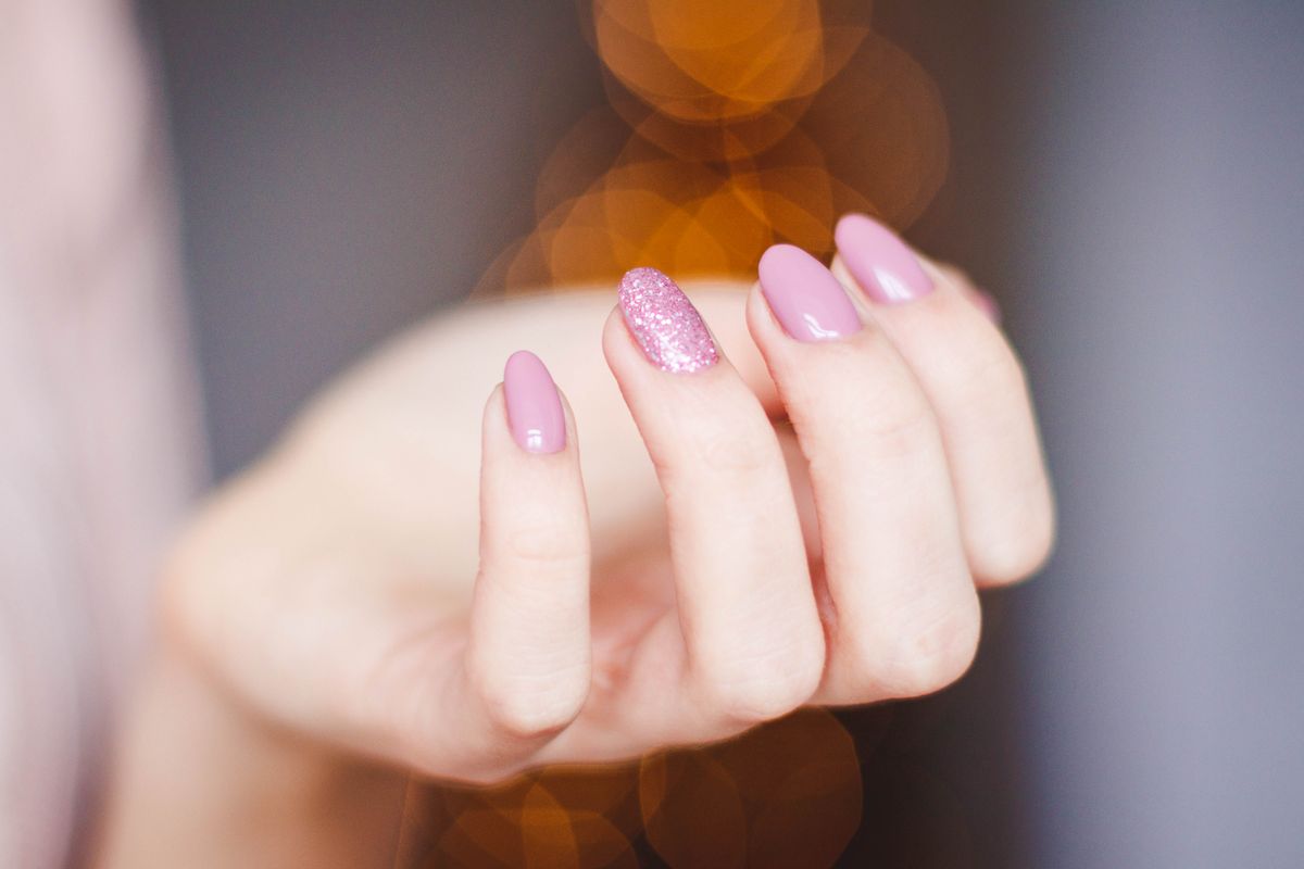 Glitter accent nail set