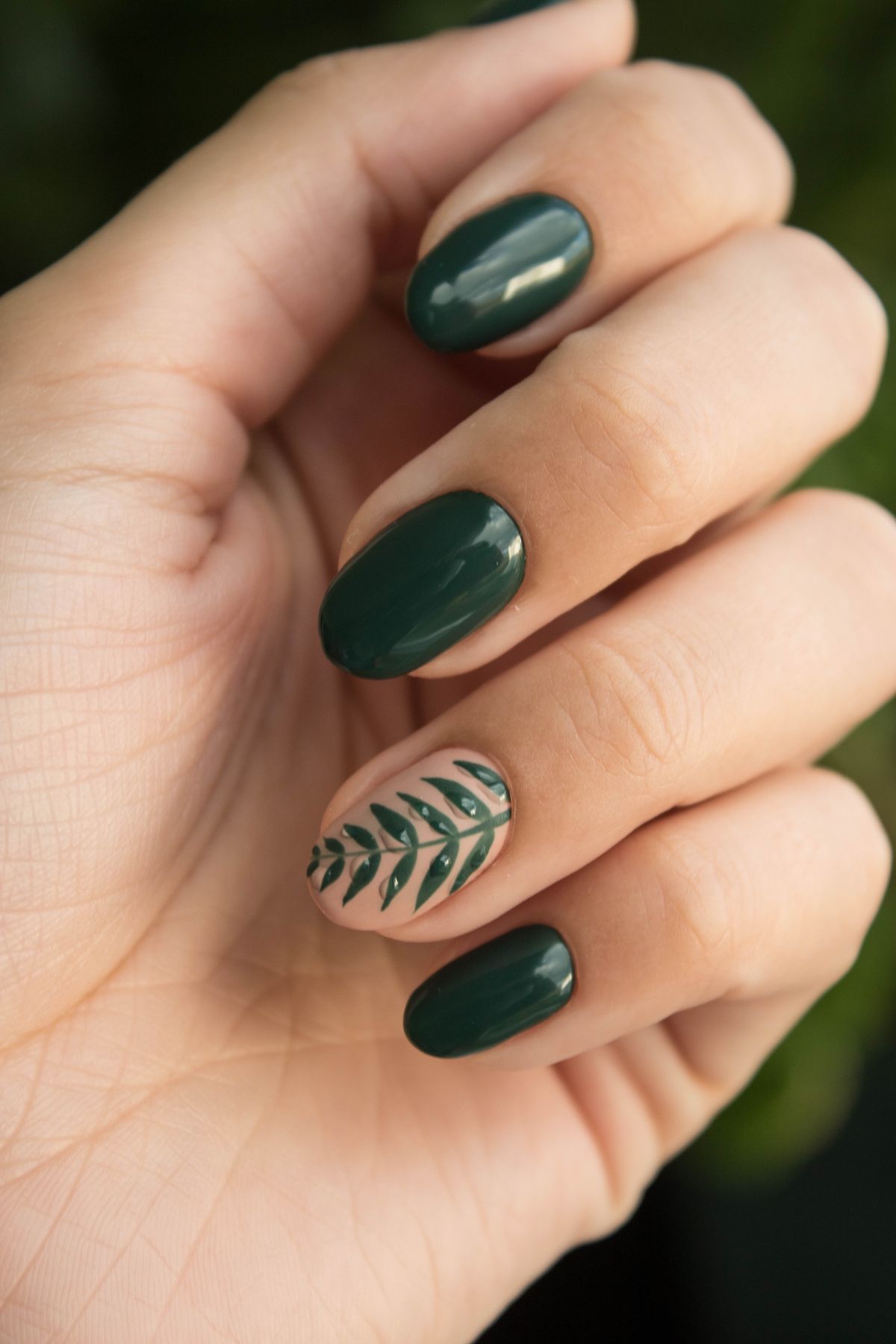 Hand-painted nail art design